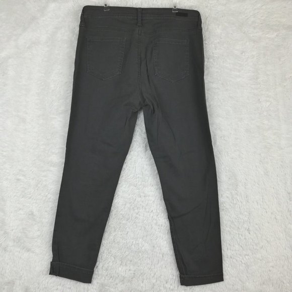 Kut From The Kloth Womens Pants‎ Skinny Angelina Ankle Gray Cuffed Stretch 10 - Picture 2 of 12